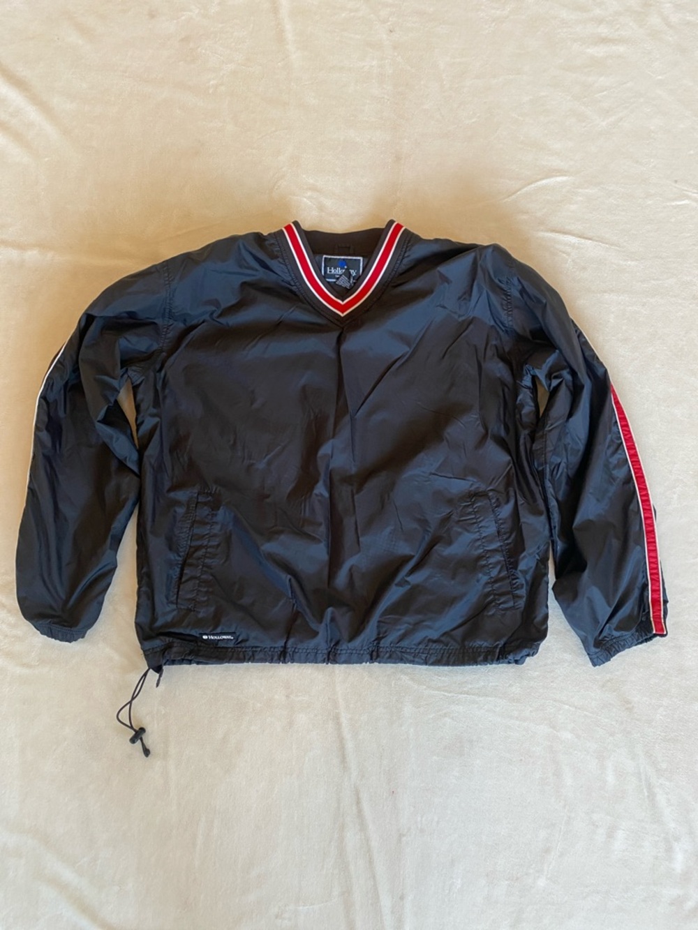 Holloway dark navy Windbreaker with Red and White Trim